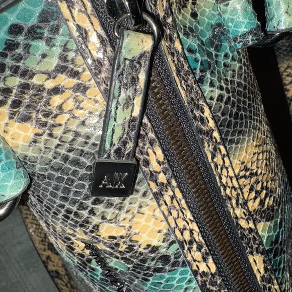 Armani Exchange faux reptile skin serpent bag - Picture 3 of 7